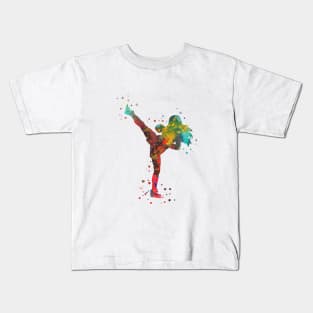 Lady muay thai boxing Kids T-Shirt